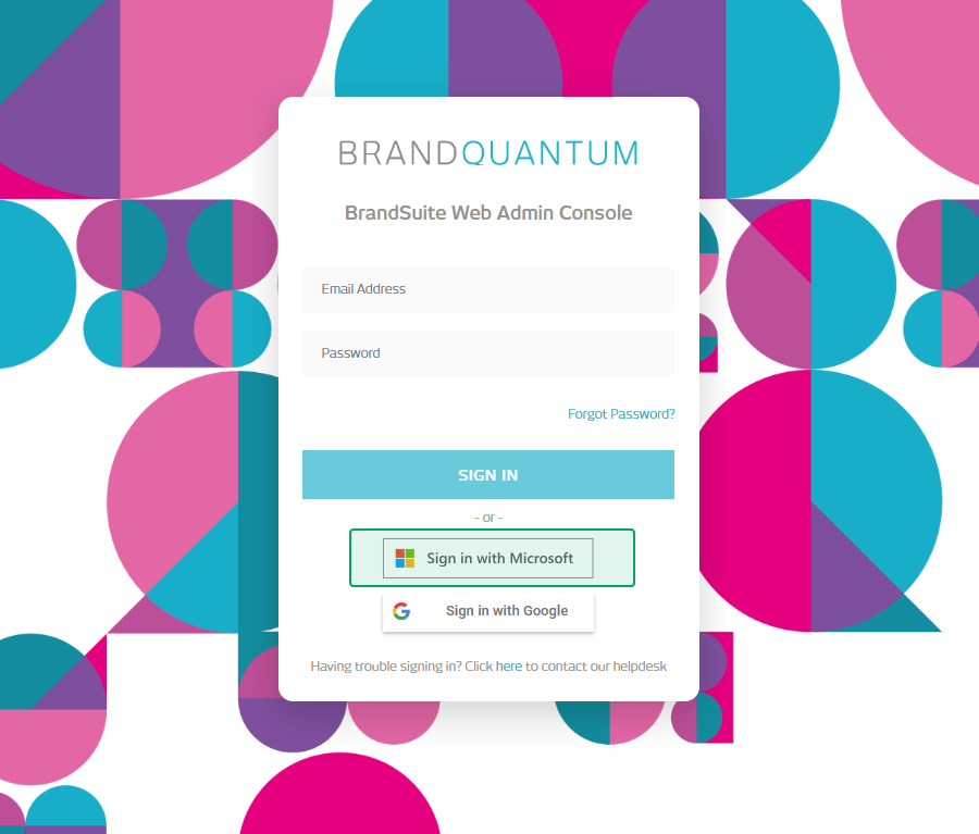 BQIgnite Web Admin Console Login